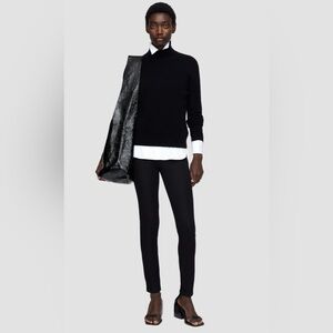 JOSEPH Black Pants Stretch Nitro Gabardine Elastic Waist Womens US 4